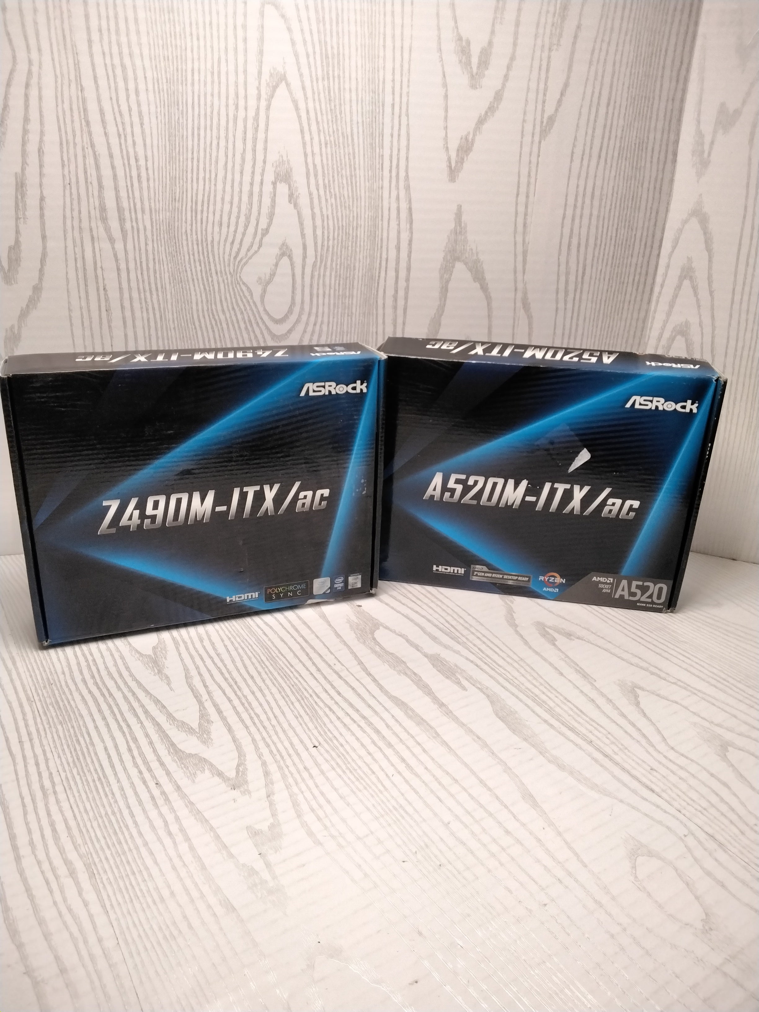 *FOR PARTS, READ* ASRock Z490M-ITX/ac & A520M-ITX/ac Motherboards (7855715090670)